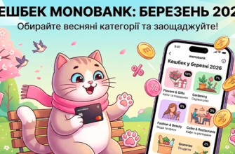 Кешбек Monobank на березень 2026